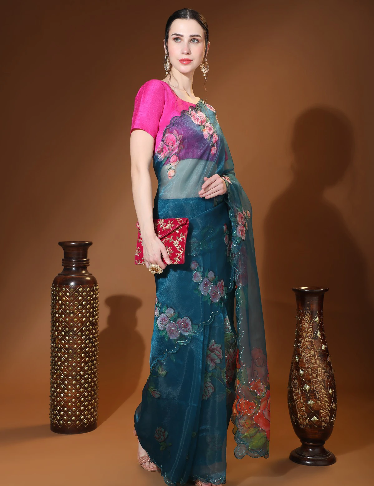Vardan Ethnic Rangat Soft Pure Organza Wholesale Fancy Sarees Catalog — Wholesale Sarees, MPA wholesale from Surat - Gallery Image 5